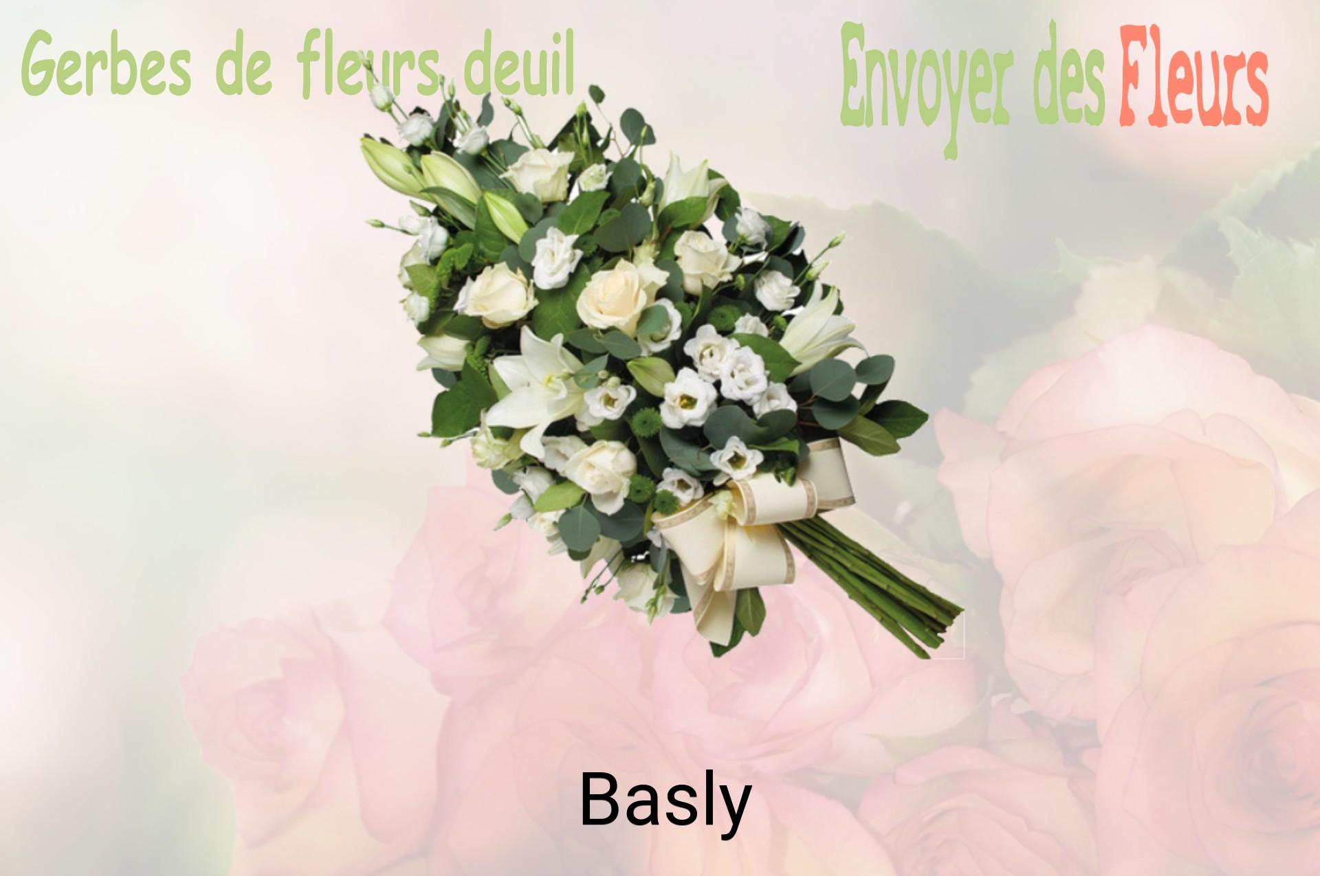 Gerbe de fleurs de deuil livrée à Basly
